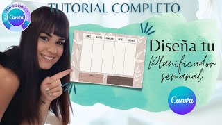 Planificador en Canva  Diseña tu propio planner semanal 💙 TUTORIAL CANVA 💙 [upl. by Bergerac]