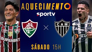 FLUMINENSE X ATLÉTICOMG  AQUECIMENTO AO VIVO E COM IMAGENS  BRASILEIRÃO 2024  live  sportv [upl. by Norma]