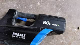 80 V cordless Kobalt leaf blower review [upl. by Wrench56]