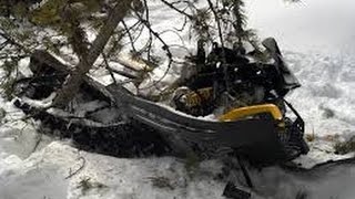 INSANELY FUNNY snowmobile crash and fail complition [upl. by Stanwin658]