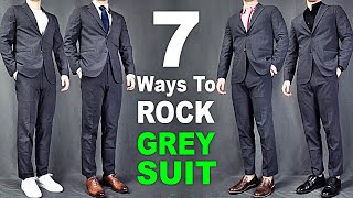 7 Ways To ROCK Charcoal Grey Suits  Men’s Outfit Ideas [upl. by Aicul454]