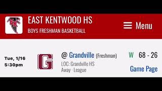 East Kentwood Freshman Boys Basketball 140 [upl. by Atnoled904]