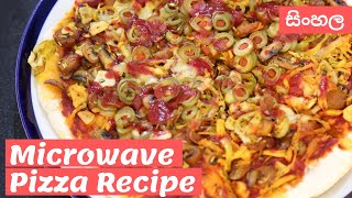 How To Make Pizza In Microwave  Sinhala [upl. by Nangem234]