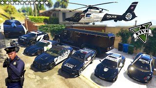 GTA 5  Stealing POLICE Cars with Franklin  GTA V Real Life Cars 58 [upl. by Hilde]