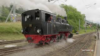 Locomotive Mallet Chemin de fer BlonayChamby Suisse 2023 4K [upl. by Elahcim73]