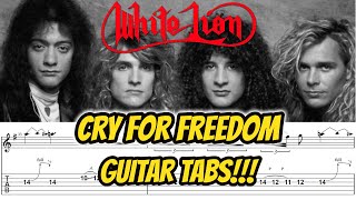 CRY FOR FREEDOM  White Lion  Guitar Cover with TABs [upl. by Enimassej27]