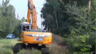 CASE CX240B with Rototilt grapple [upl. by Haropizt]