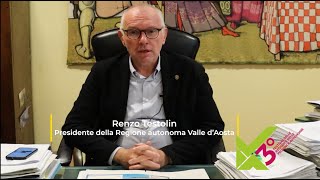 Messaggio del Presidente della Regione autonoma Valle dAosta Renzo Testolin [upl. by Arehsat]