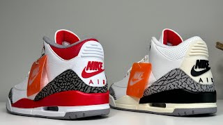 JORDAN 3 REIMAGINED TAKES ON FIRE RED  IF I HAD TO PICK ONE  BLIND COMPARISON [upl. by Ynwat]