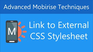 Link to an External CSS Stylesheet in Mobirise [upl. by Modnar630]