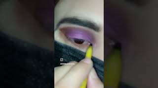 Purple amp Brown Smokey Makeup Tutorial 💜browneyesmakeuplovereyelook purpleeyeshadow glittereyes [upl. by Anerrol]