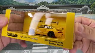 Tarmac Works 993 Remastered By Gunther Werks Yellow 164 scale diecast [upl. by Ravo465]