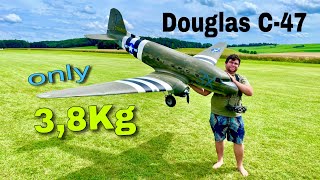 Ultra lightweight XL RC Douglas C47 electrical Model  made from Depron  Jürgen Schönle [upl. by Ody]