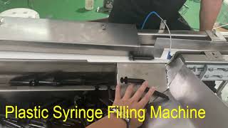 Plastic syringe filling machine [upl. by Teddi]