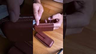 Leather molded cigar case leathercraft leatherwork leatherart asmr handmade craftsmanship [upl. by Sig]