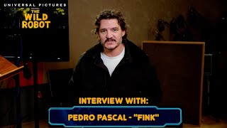 quotThe Wild Robotquot Interview with Pedro Pascal quotFinkquot [upl. by Veriee]