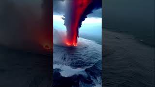 Volcano in the middle of the ocean🔥🌊😮volcano volcano 🌋 volcaniceruption facts naturephotography [upl. by Crispin963]