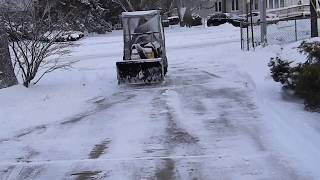 SNOW STORM 2015 IN NJ MTD YARDMAN TRACTOR W 42quot DUAL STAGE SNOW BLOWER PART 2 [upl. by Errised]