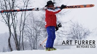 Zum 80 Geburtstag fährt Art Furrer wieder seinen legendären 4 Meter Ski [upl. by Michiko715]