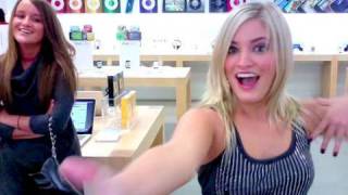 CRAZY DANCING CHICK in the apple store  iJustine [upl. by Salokin351]