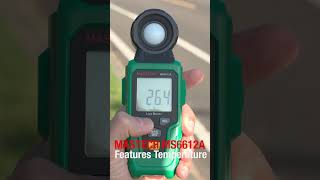 MASTECH MS6612A Mini Digital Light Meter with Temperature [upl. by Cadell]