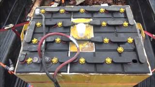 Servicing An Old Forklift Battery Pack For Off Grid Solar Home Use [upl. by Golliner]