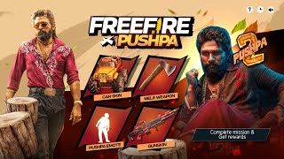 FREE FIRE PUSHPA 2 EVENT FULL DETAILS  BLUELOCK EVENT [upl. by Acitel]