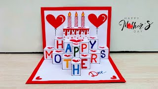 DIY Happy Mothers Day greeting card  Mothers Day 3D pop up card  How to make mothers day card [upl. by Giacamo30]