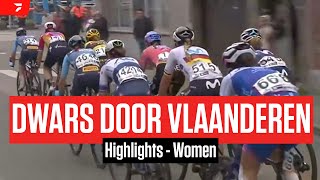 Highlights 2023 Dwars door Vlaanderen  Elite Women [upl. by Nored]