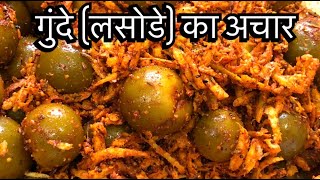 Gunde Ka Achar  Lasode Ka Achar  Rajasthani Gunda Pickle Recipe  pritis kitchen [upl. by Anai]