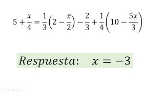 Ecuaciones fraccionarias de primer grado con signos de agrupación y operaciones fraccionarias [upl. by Nimrac]