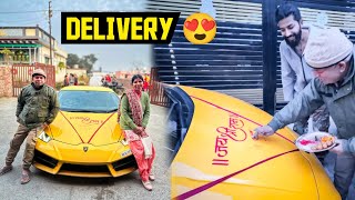 Apney New Supercar Lamborghini Hurcana Ki Delivery Ghar Mai Lehi Li 😍 Emotional [upl. by Hanima]