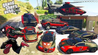 GTA 5  Stealing SPIDERMAN Cars With Franklin  Real Life Cars 45 [upl. by Rohclem741]