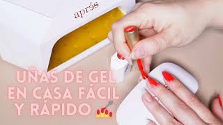 UÑAS DE GEL EN CASA PASO A PASO FÁCIL Y RÁPIDO 💅💖✨ [upl. by Allehc]