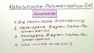 KATALYTISCHE POLYMERISATION  EXPERTENWISSEN  Chemie [upl. by Shank]