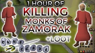 OSRS Killing Monks of Zamorak in F2P  50k gphour [upl. by Joscelin]