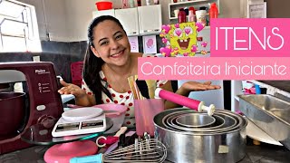 PRINCIPAIS UTENSÍLIOS PARA INICIAR NA CONFEITARIA  Itens essenciais para confeiteiras iniciantes😍 [upl. by Ayram]