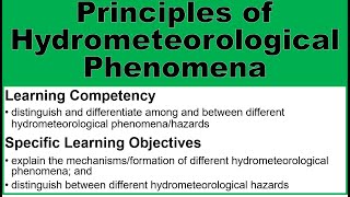 Principles of Hydrometeorological Phenomena  Different Hydrometeorological PhenomenaHazards  DRRR [upl. by Atterrol]