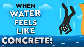 At What Height Does a Fall into Water Feel like Concrete DEBUNKED [upl. by Gladi162]