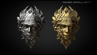 God Face Shield  Medieval dark fantasy weapon в 3D от Naked Singularity Studio [upl. by Isbella]