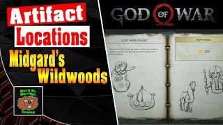 God of War  All Artifact Locations for Midgards Wildwoods  Lost and Found Artifact Set [upl. by Shalne]