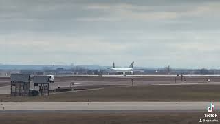 Korean Air Cargo 747 departing from DFW [upl. by Kimitri]