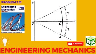 Engineering Mechanics Problem 331 Timoshenko Centroid Center of Gravity circular arc [upl. by Oiceladni213]