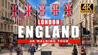 🇬🇧 England Central London Neighborhood Walking Tour  4K HDR  60fps [upl. by Aseela687]