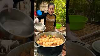 Adobong Orig na may itlog Cambodia Style cooking food cookingshorts [upl. by Yarak]