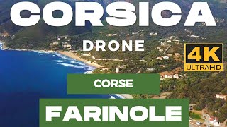 ⛱️CORSICACorse  FARINOLE PlageBeach🚤⛱🏝 4K  DRONE [upl. by Niessuh727]