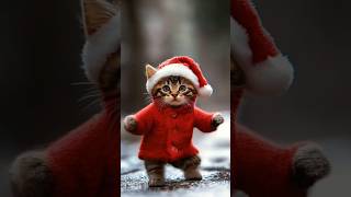 Santa Cat Motor Dance 😹😂 cat motorcycle dance catdance [upl. by Esch500]