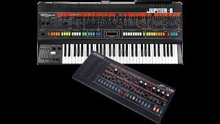 Legendary Roland Jupiter 8 vs Roland Boutique JP08  SOUND COMPARISON [upl. by Landri]