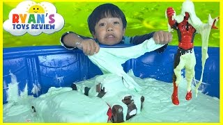 HOW TO MAKE GIANT SLIME GOO Easy Science Experiment for kids [upl. by Stacie]