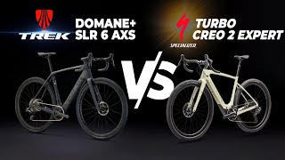 Gravel Bike Battle  Specialized Turbo Creo 2 Expert vs Trek Domane SLR 6 AXS [upl. by Kcirdahs263]